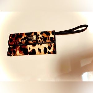 Beautiful Modern Stylish Pretty Quality Big Nine West Leopard Pattern Wallet